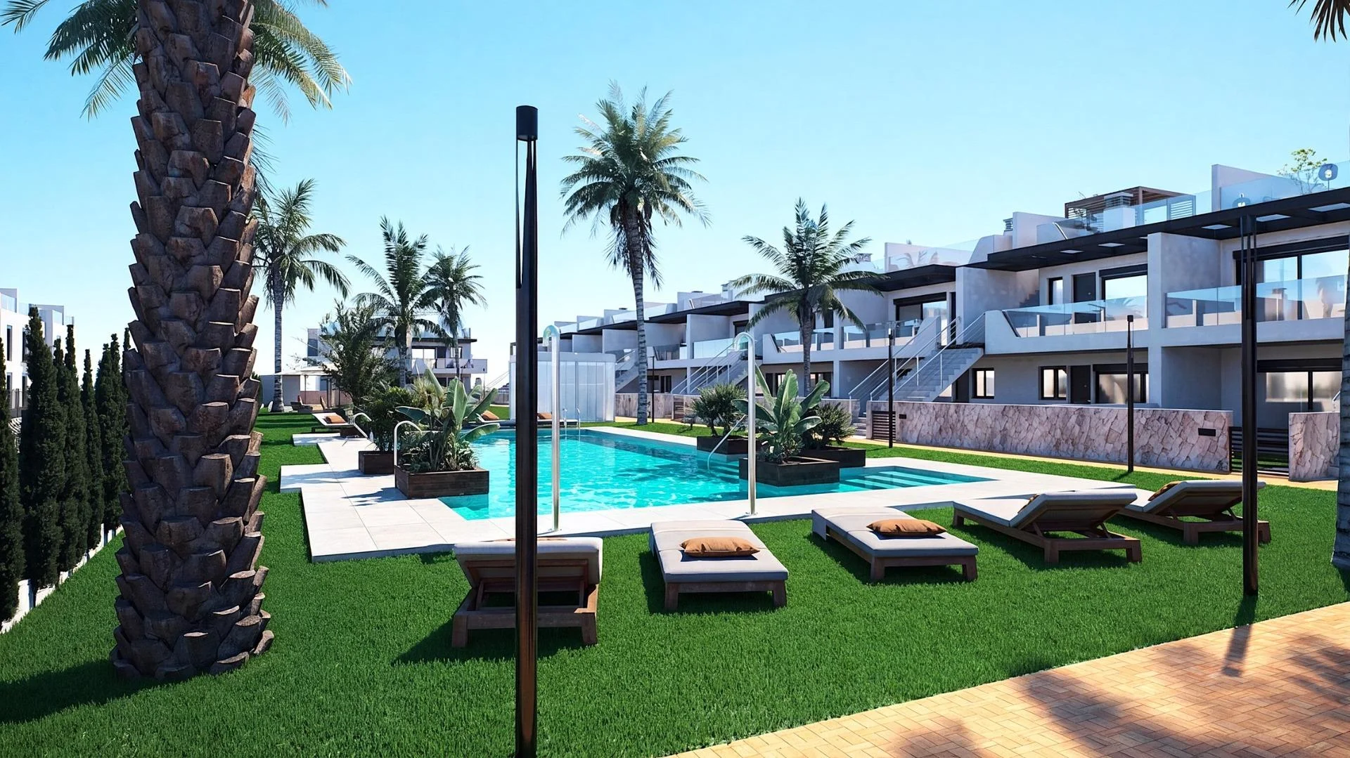 Bungalow nuevo cerca de la playa con jardín privado