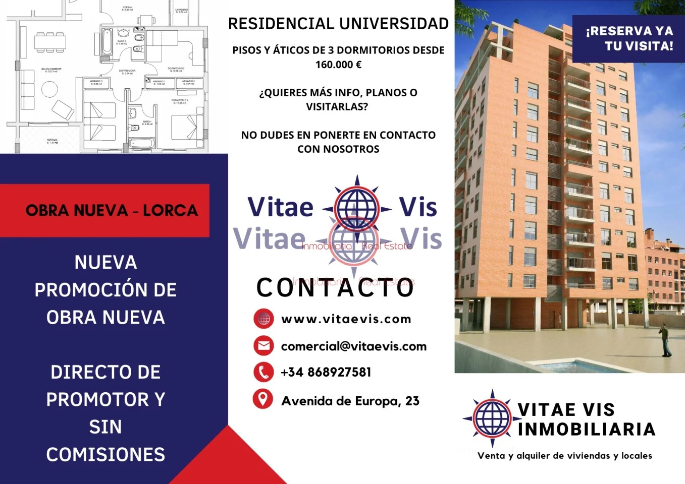 Piso de obra nueva en Lorca, 3 dormitorios