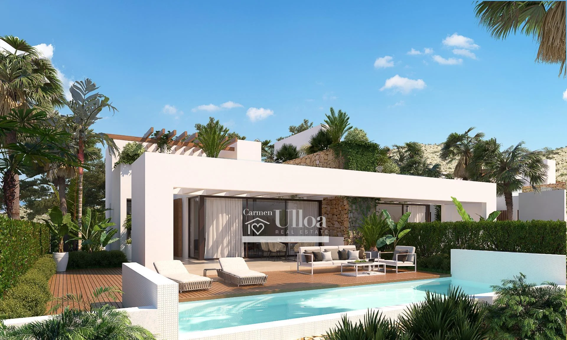 Adosado nuevo junto al golf con piscina privada