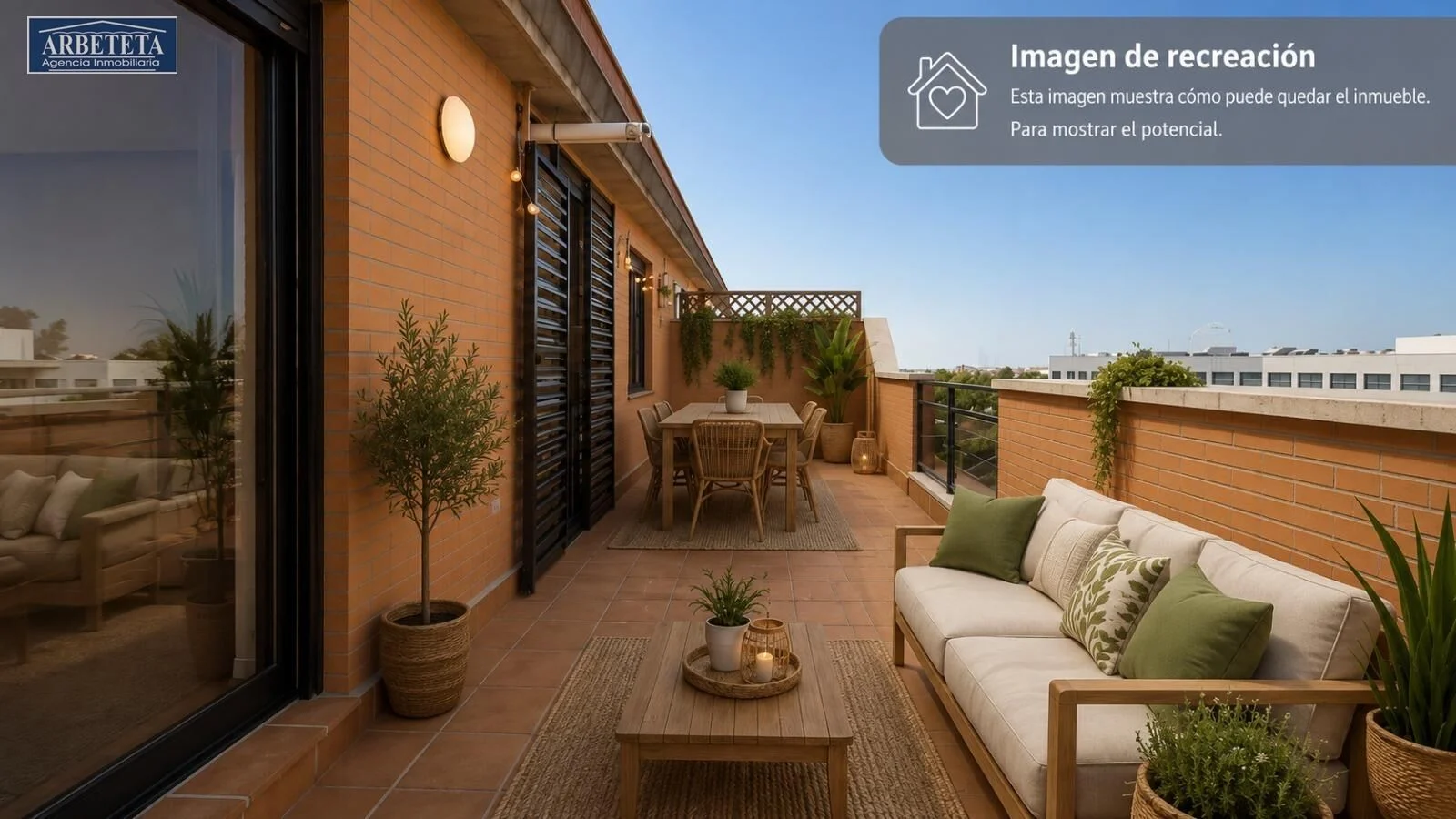 Bright penthouse in Las Cañas, 1 bedroom