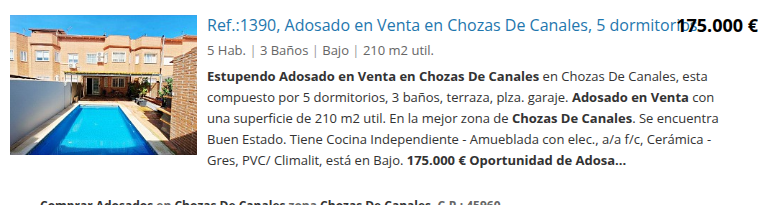 Five-bedroom townhouse in Chozas De Canales