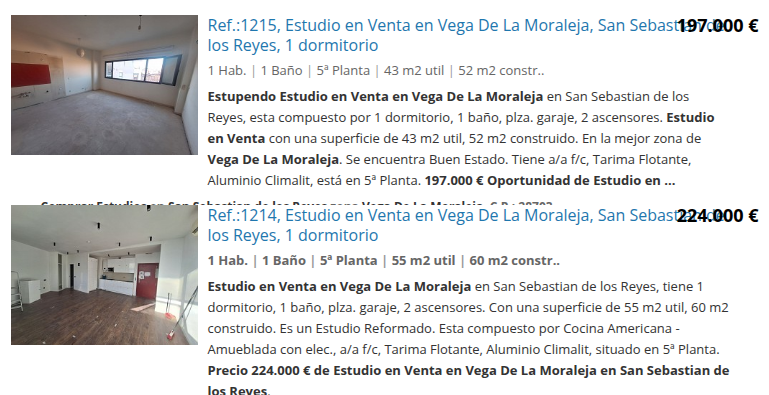 Estudio en buen estado en Vega, 43 m²