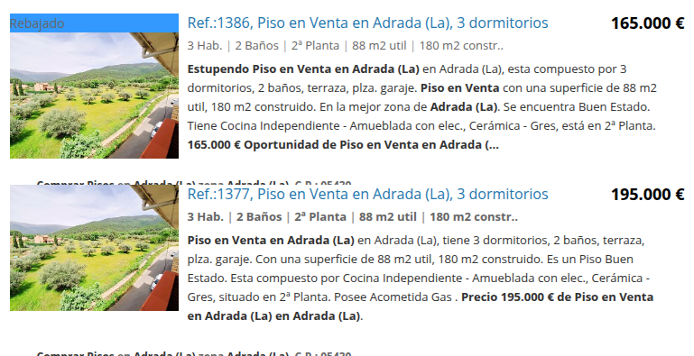Adrada flat with 3 bedrooms, terrace