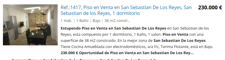 Piso bajo de 38 m² y un dormitorio