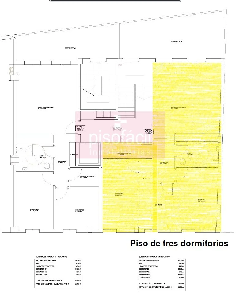 Three-bedroom flat in Paradai with terrace