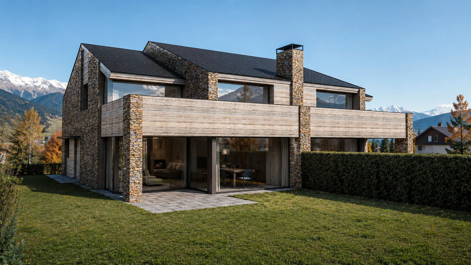 Four-bedroom house with mountain views