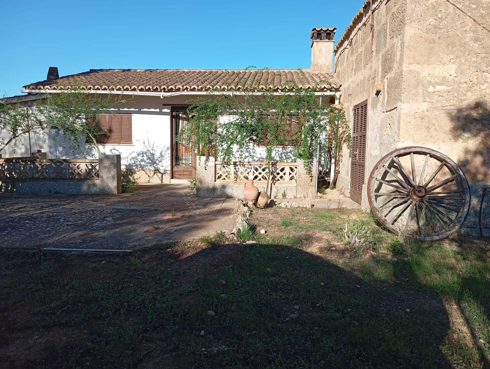 Rustic rural plot with country house