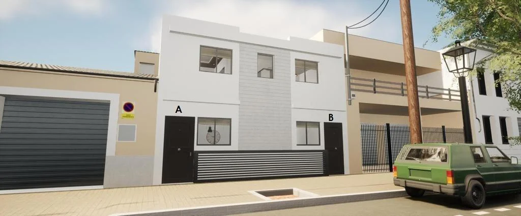 Proyecto de dos adosados con piscina en La Vileta