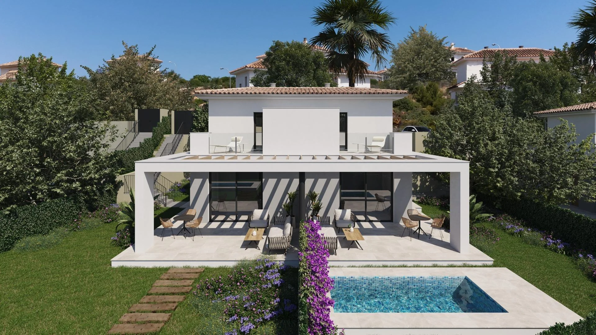 Chalet de obra nueva en Cala Romántica