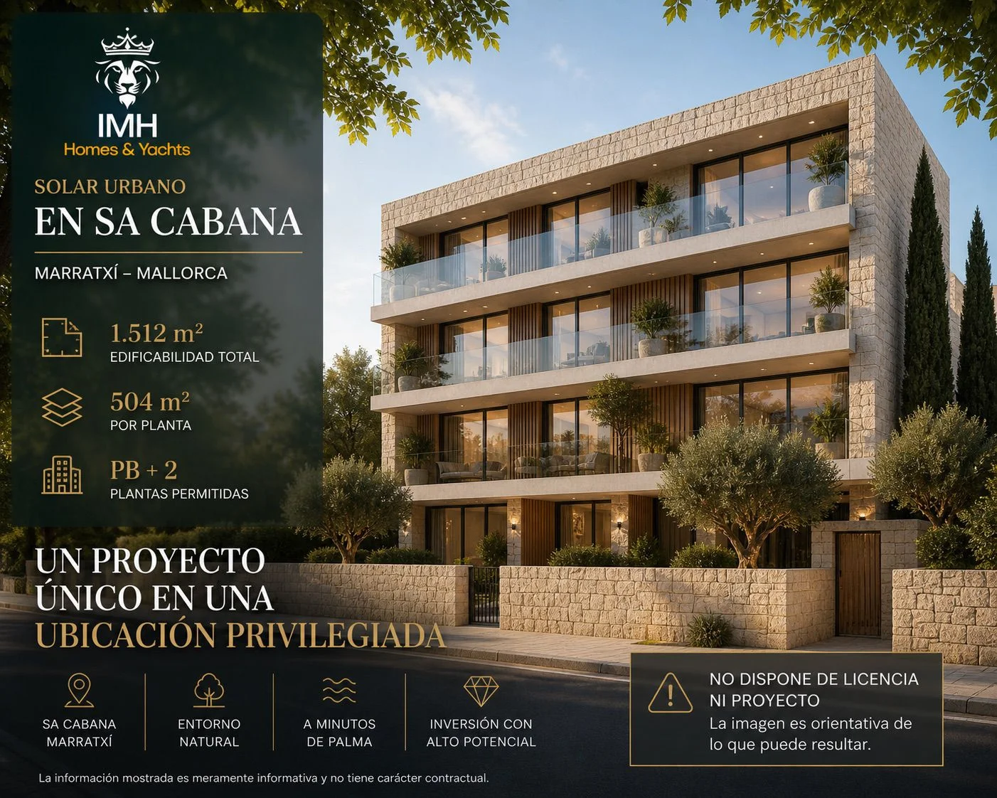 Urban 725 m² plot, 50% buildability