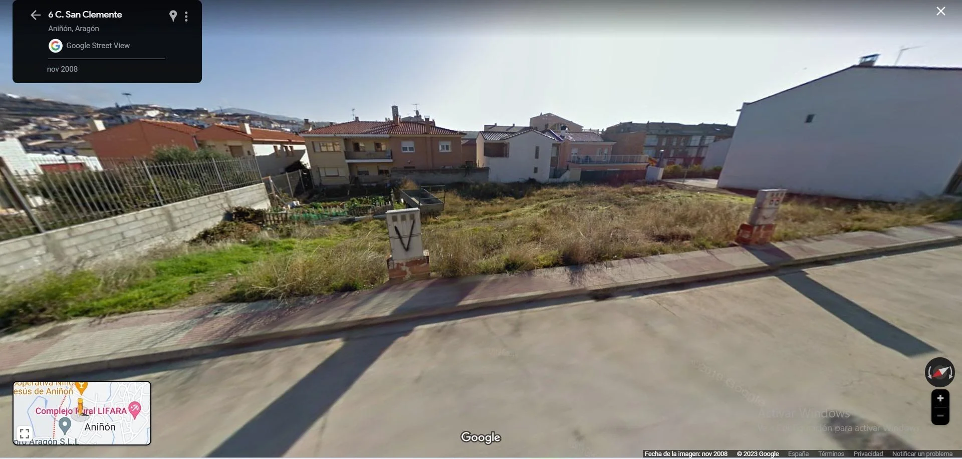 Developable plot in Aniñón, 237 m²