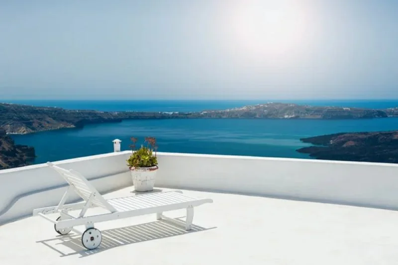 Operating hotel building with sea views
