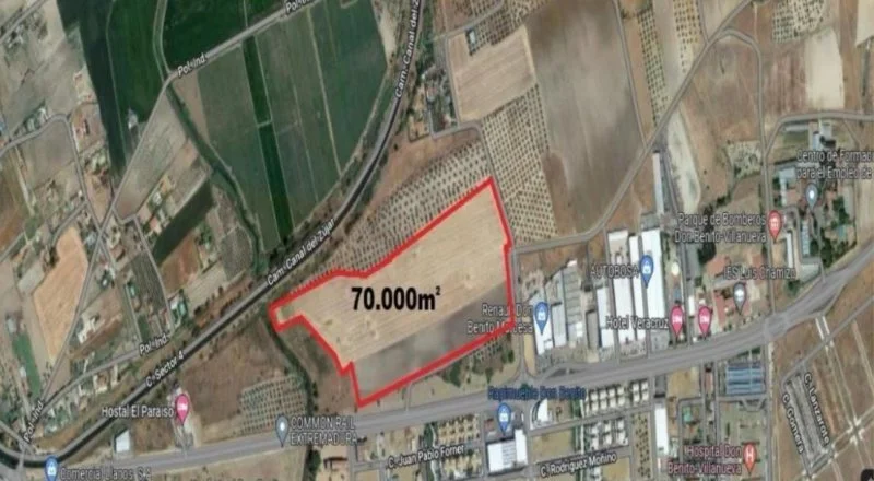 Urban development plot near hospital