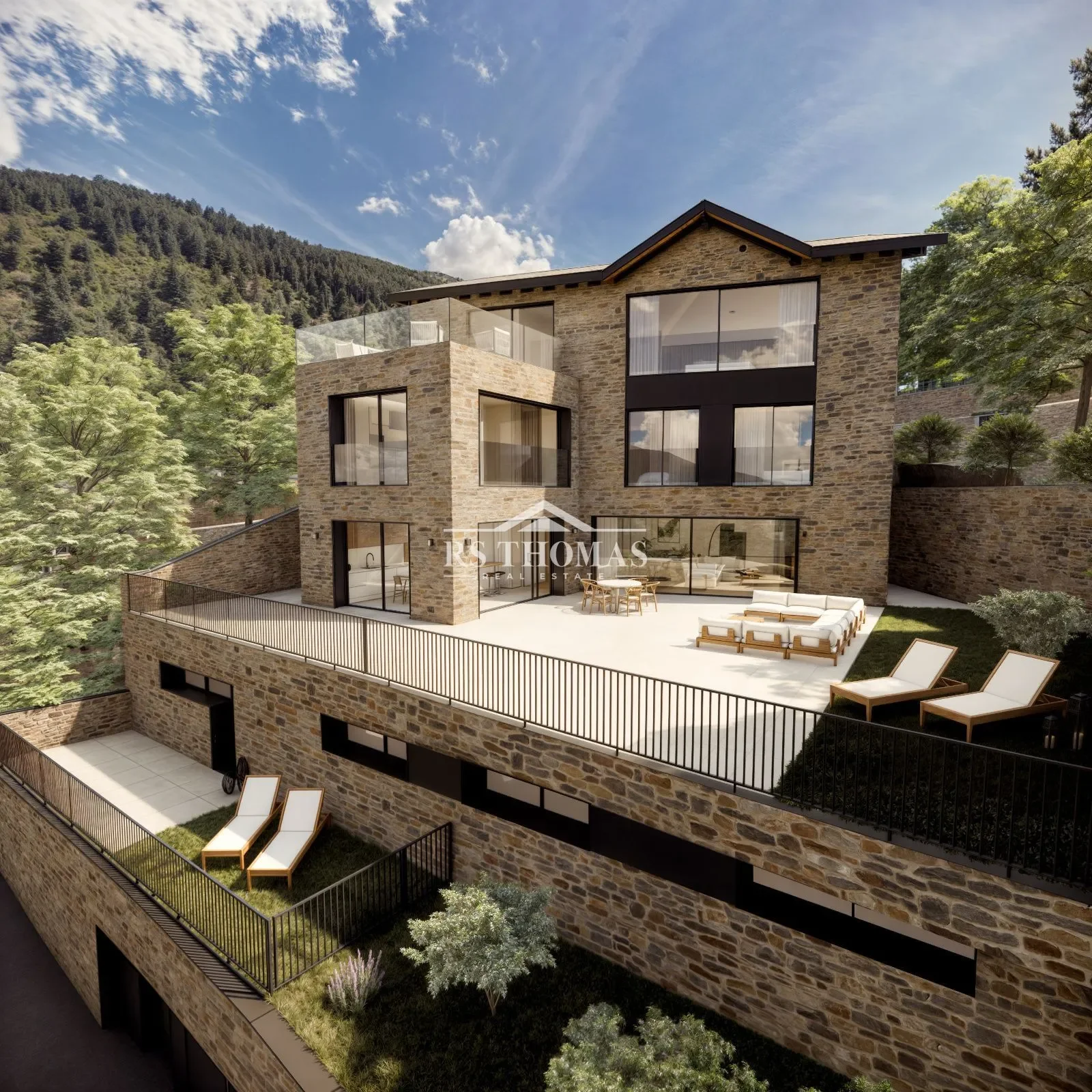 New-build chalet with 11-car garage