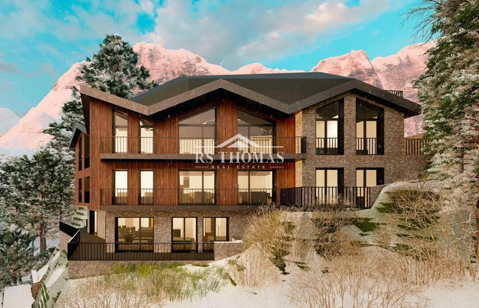 New southern flat with valley views