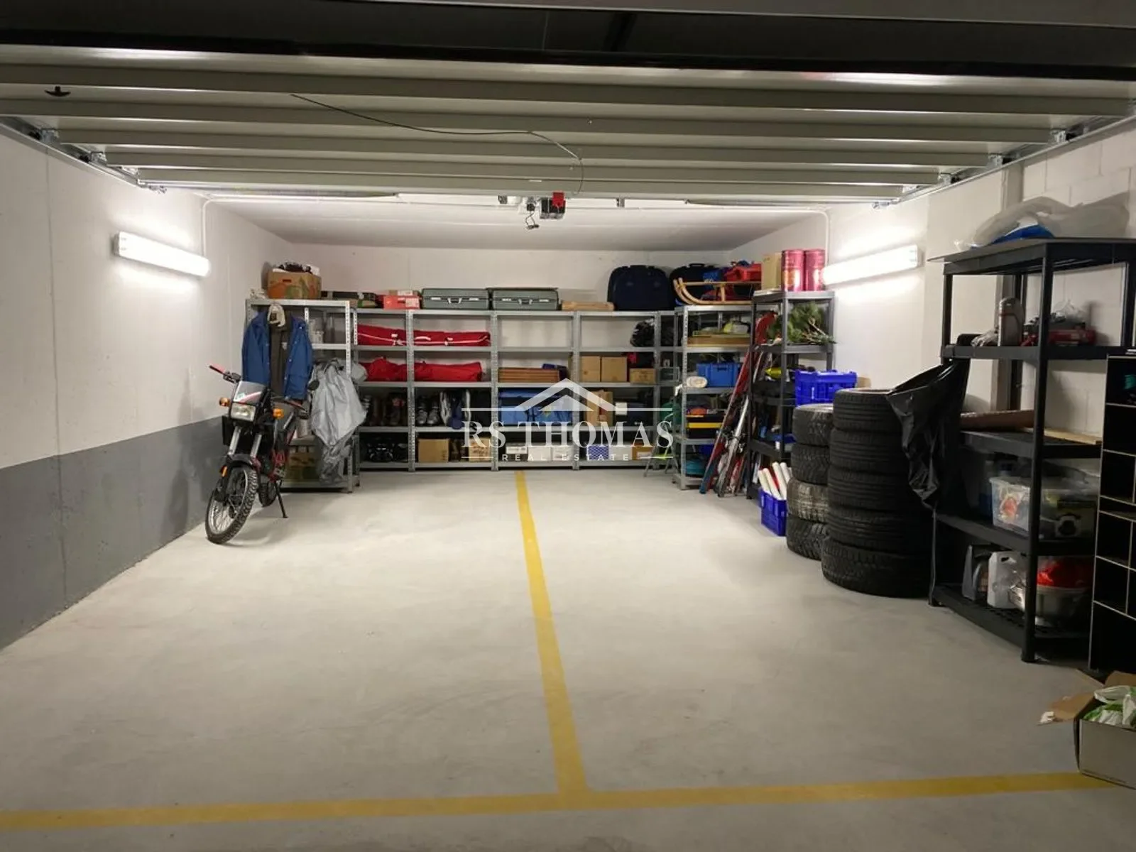 Closed garage box near ski slopes