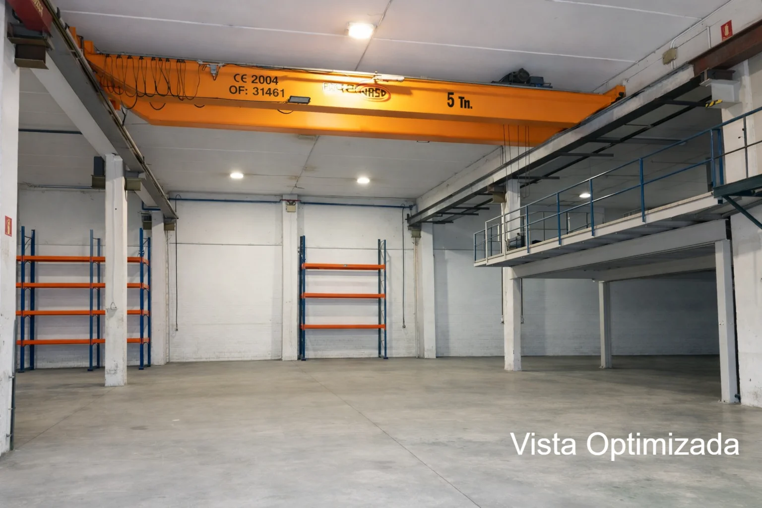 Industrial warehouse with crane equipment