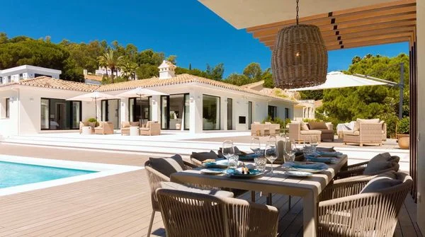 Renovated Marbella villa, five-bedroom retreat