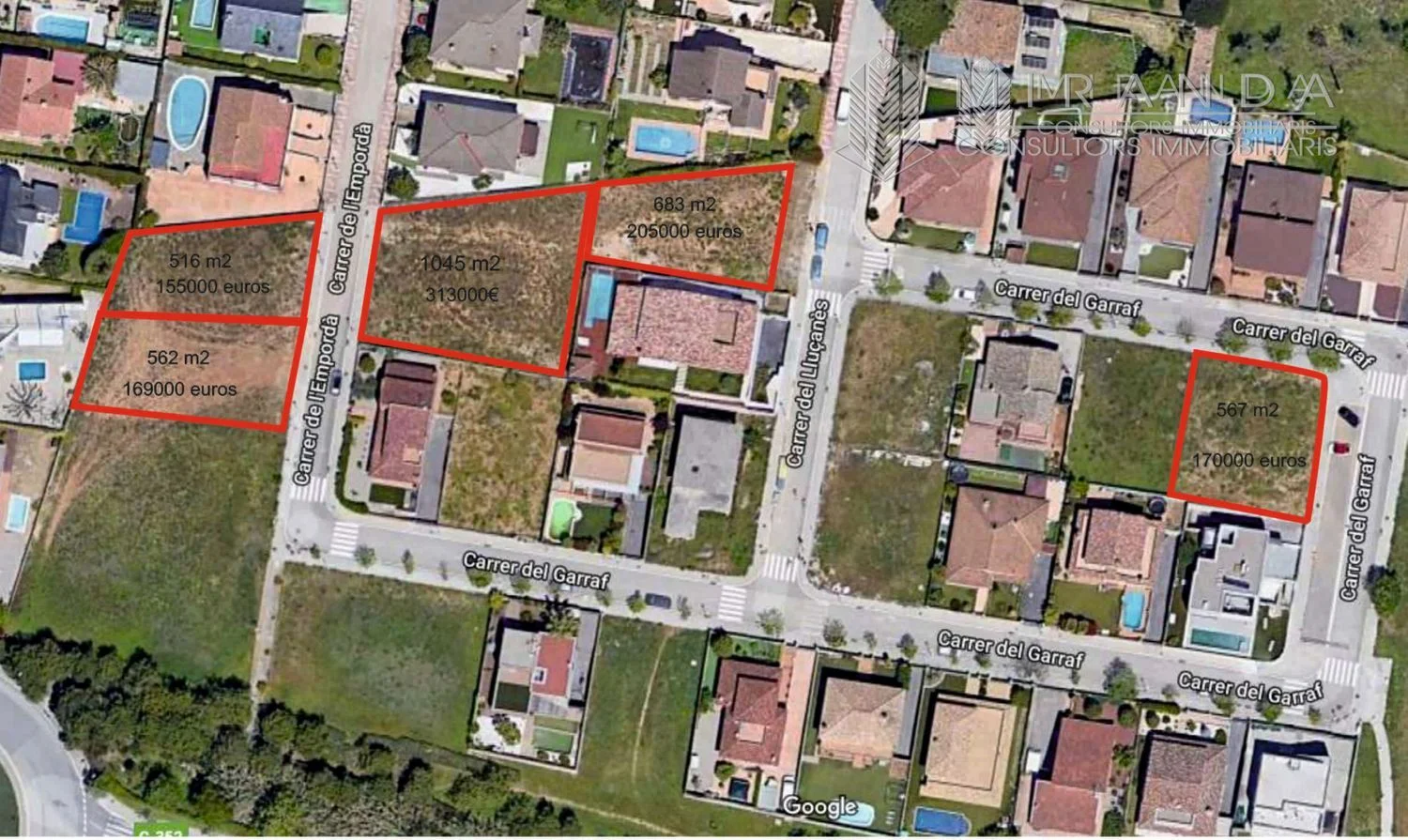 Two Can Duran plots, one 516 m²