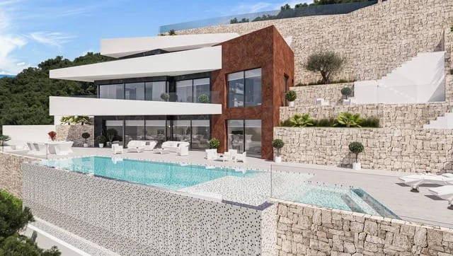 New villa, 4 bedrooms, sea views