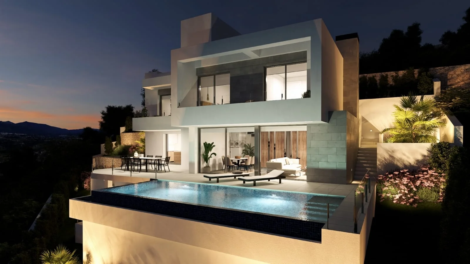 Villa sobre plano en Benitachell, 322 m²