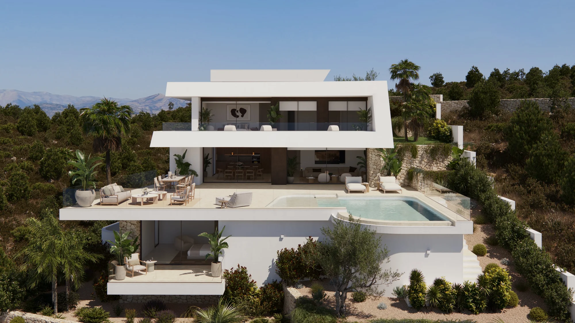 Villa de lujo con vistas al mar, cuatro dormitorios