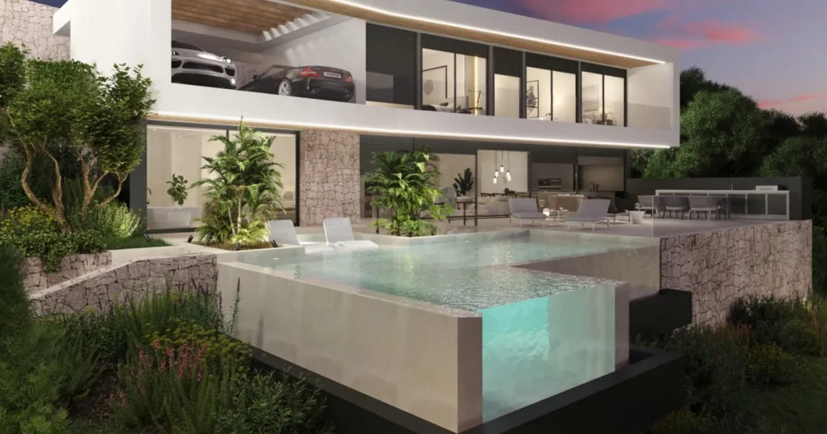 New villa with sea views, 4 bedrooms