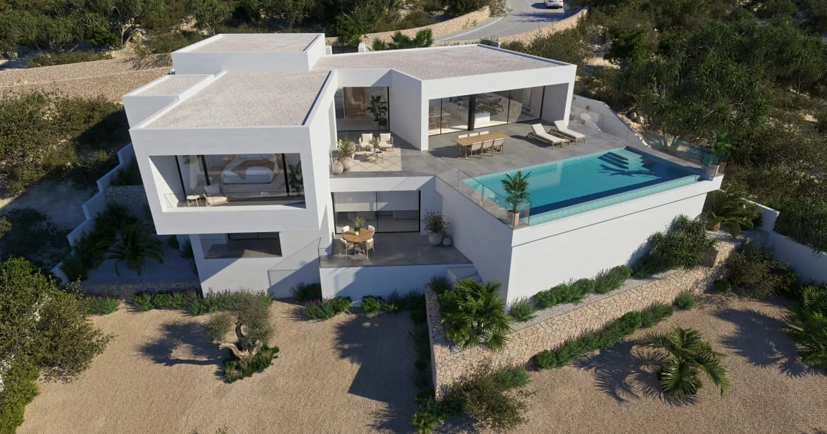 Contemporary villa with sea views, 3 bedrooms