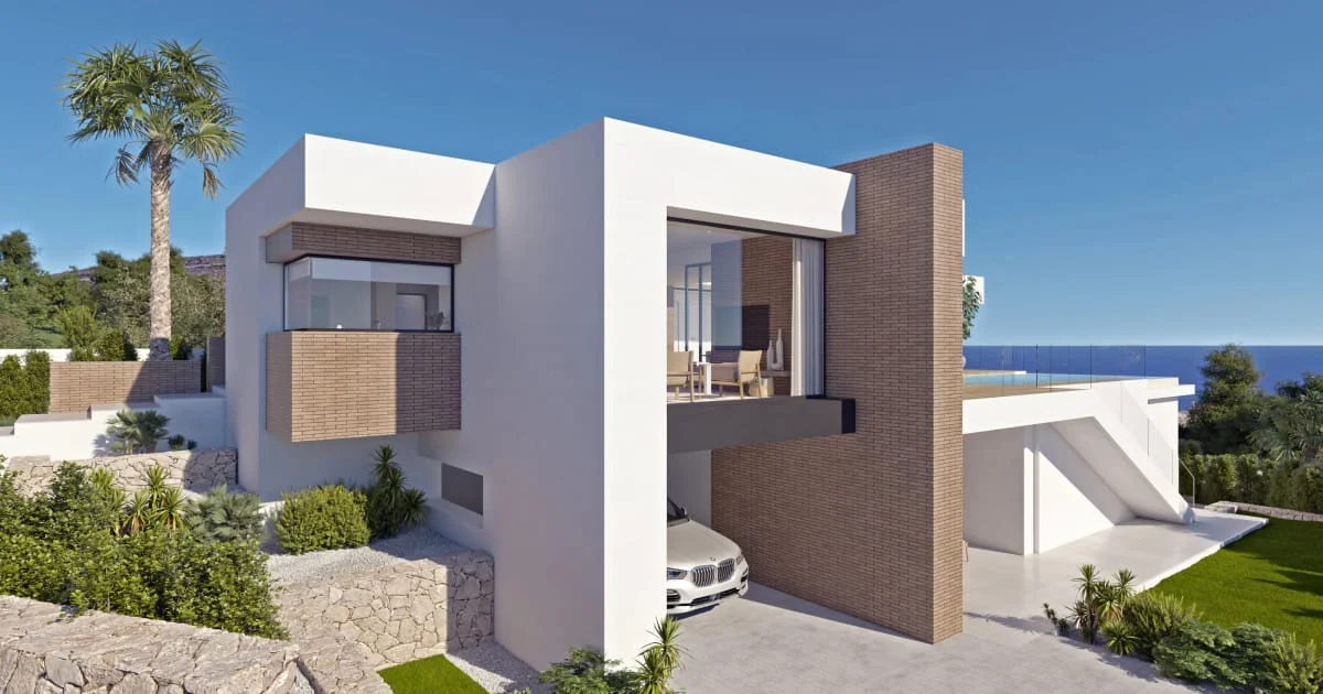 Villa contemporánea en Benitachell con vistas al mar