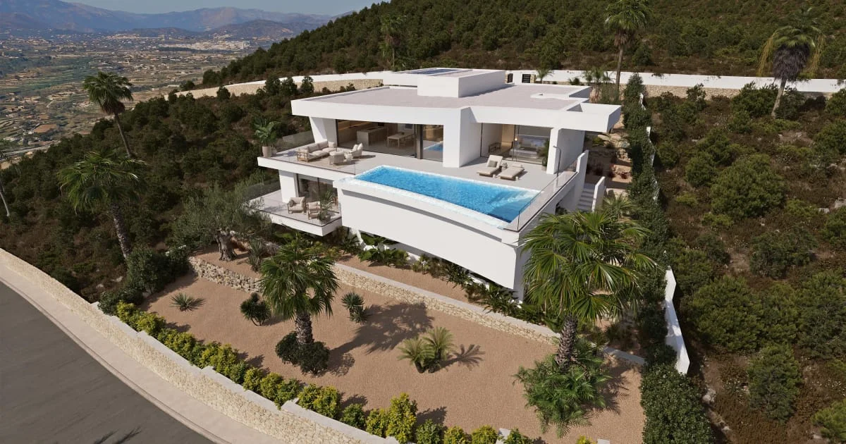 Villa contemporánea con vistas al Mediterráneo