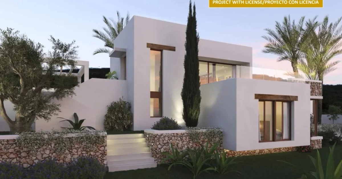 Ibicencan villa under construction, 3 bedrooms