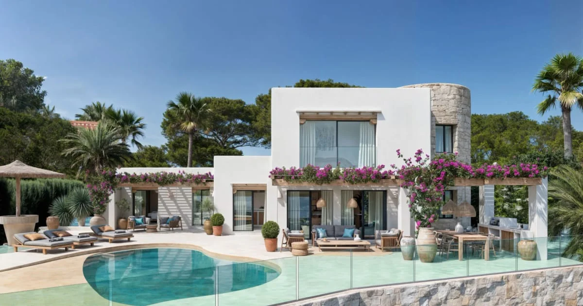 Villa sobre plano en Moraira, cuatro dormitorios