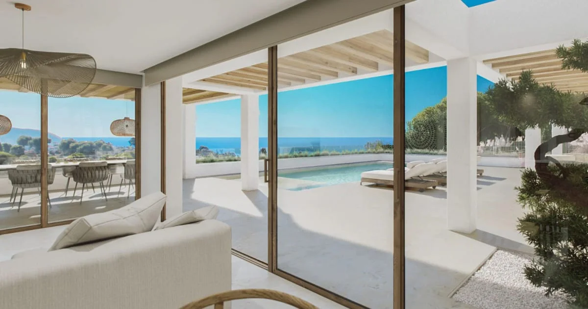 New-build villa with panoramic sea views