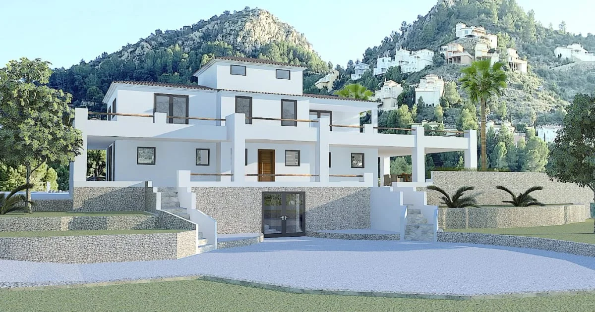 Villa reformada en Pedreguer con vistas al mar