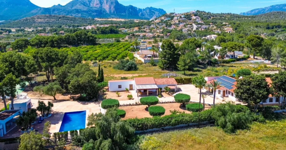 Private villa estate with mountain views