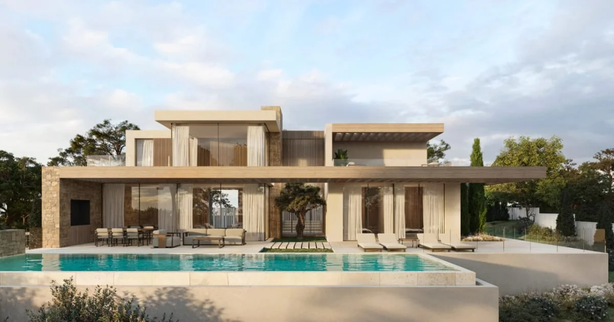 Villa nueva con vistas al mar cerca de La Fustera
