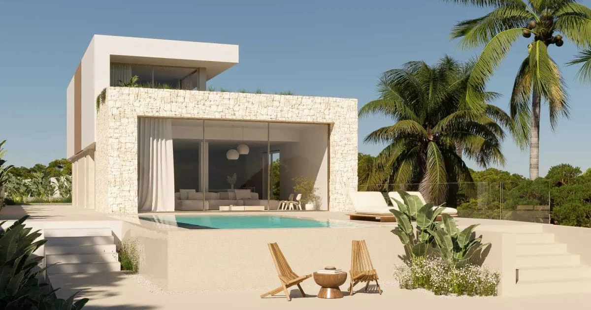 Villa de obra nueva en La Fustera, 4 dormitorios