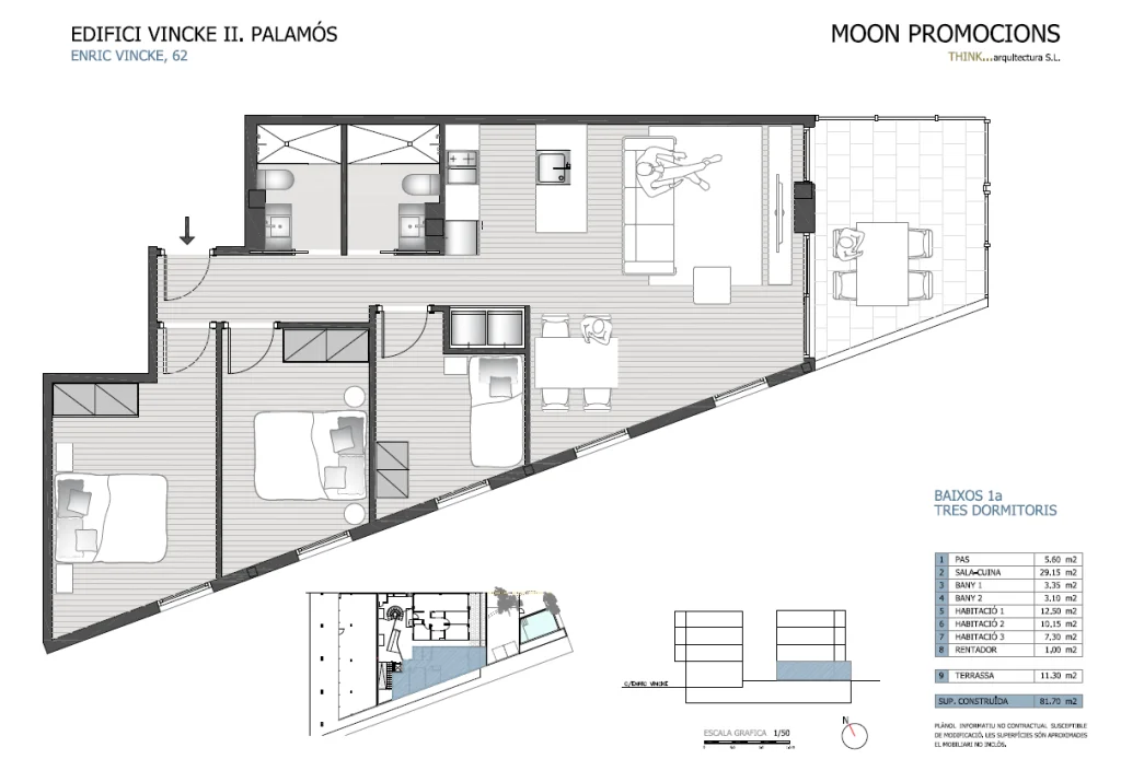 New ground-floor flat with pool