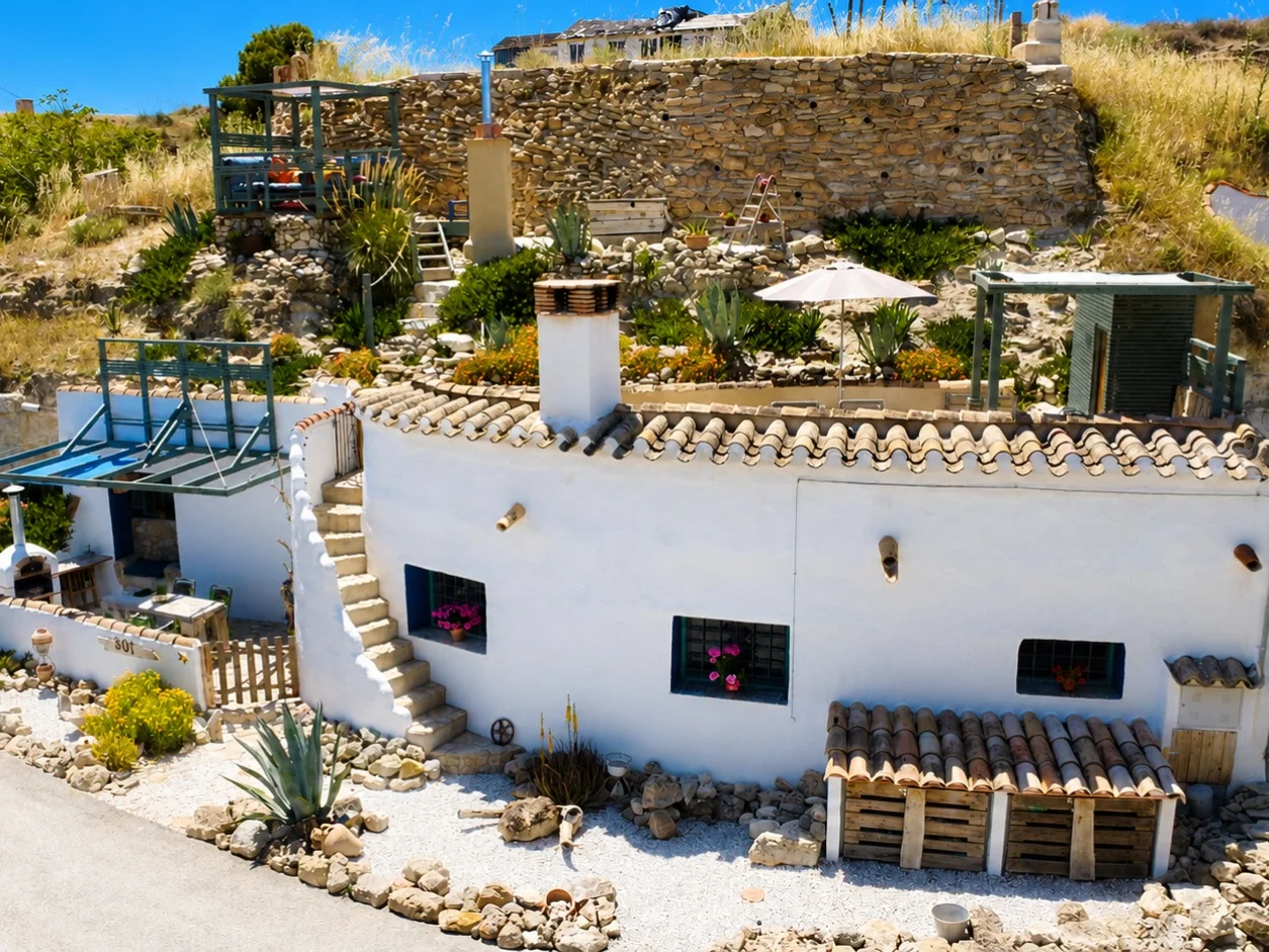 Renovated cave house with terraces