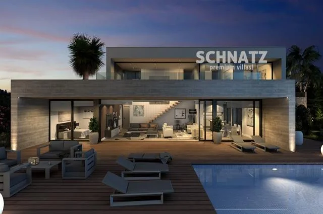 South-facing villa with sea views