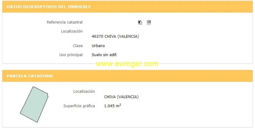 Urban industrial plot in Chiva, 1045 m²