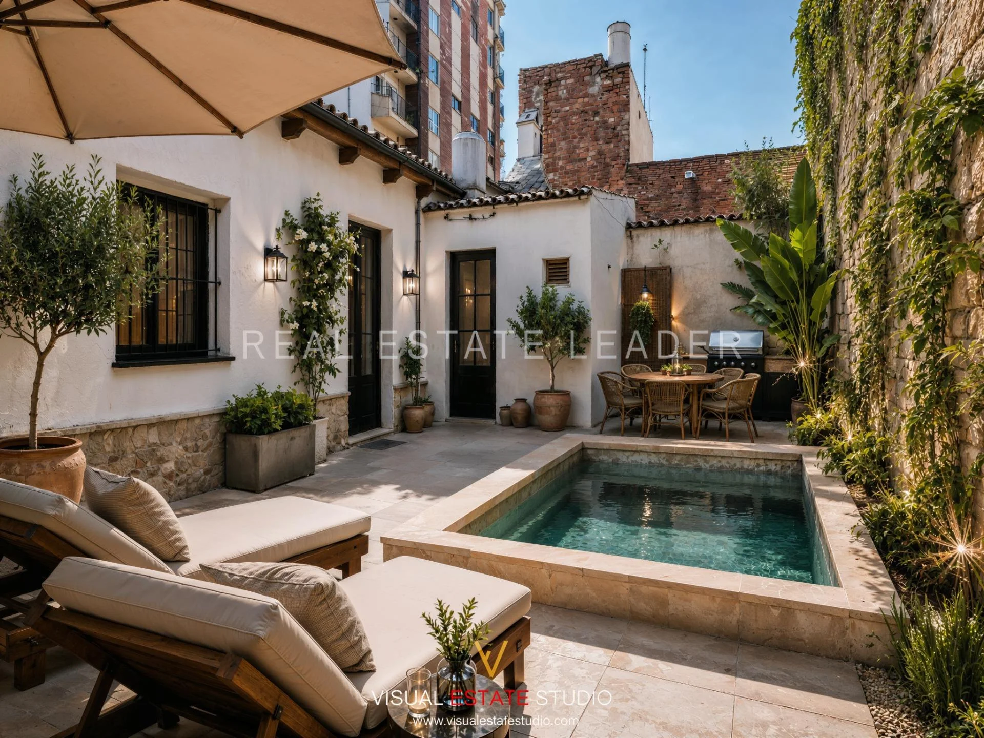 Reformable village house with private patio