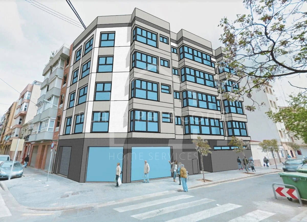 Residencial nuevo de cinco alturas en Malvarrosa