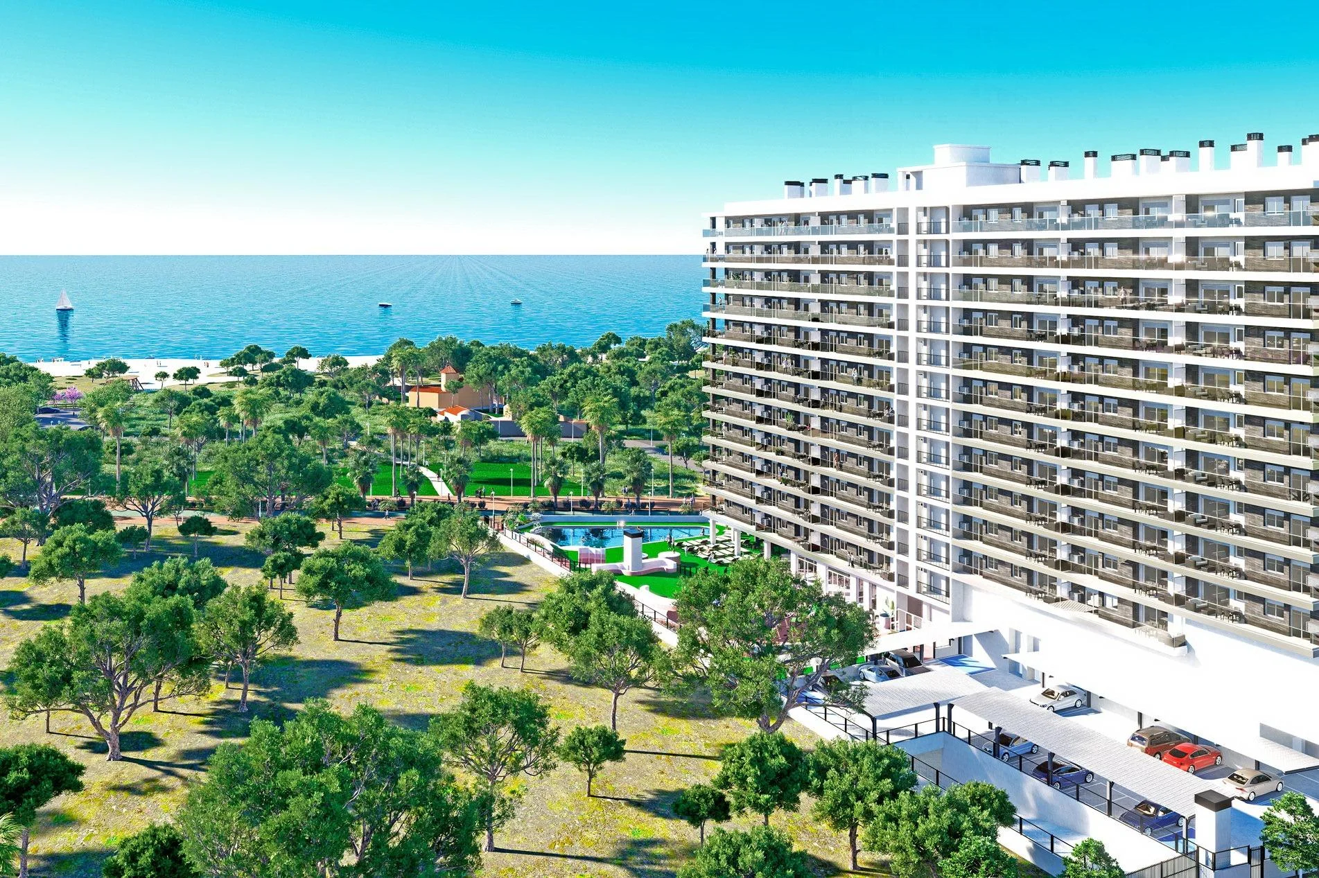 Apartamento nuevo en primera línea, 2 dormitorios