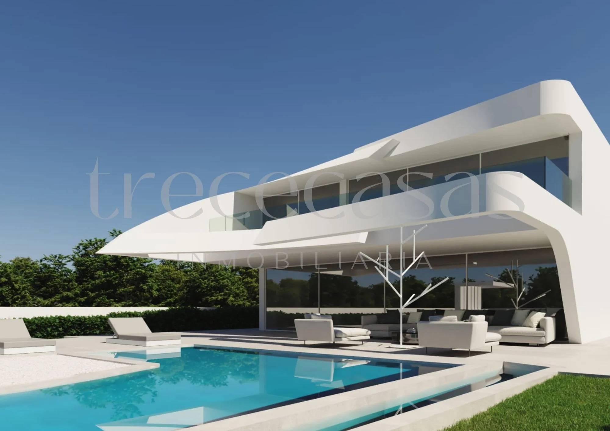 Golf-fronting plot with building project
