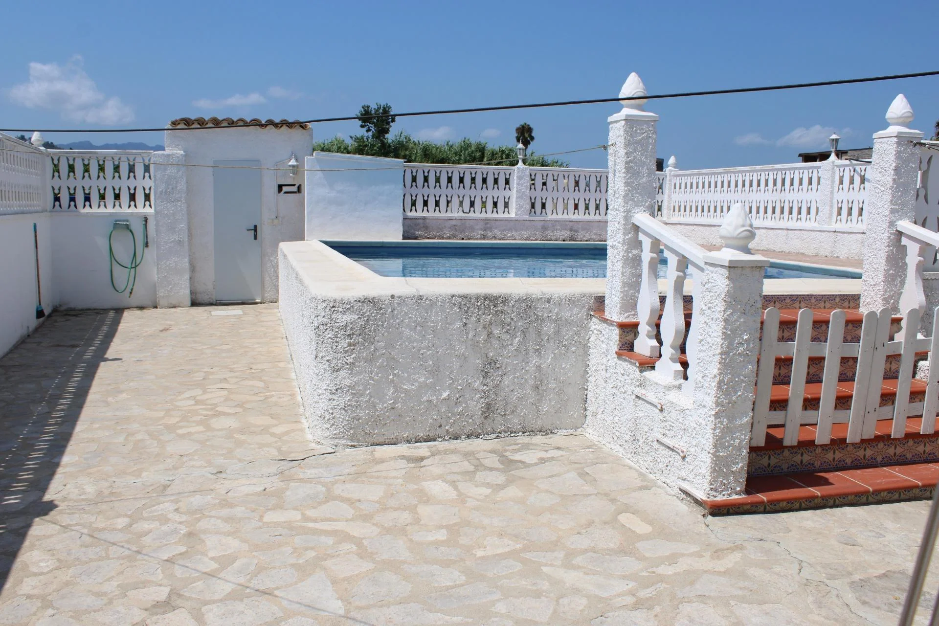 Rural chalet near beach with pool