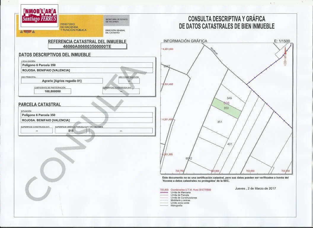 Parcela rústica cerca de piscinas
