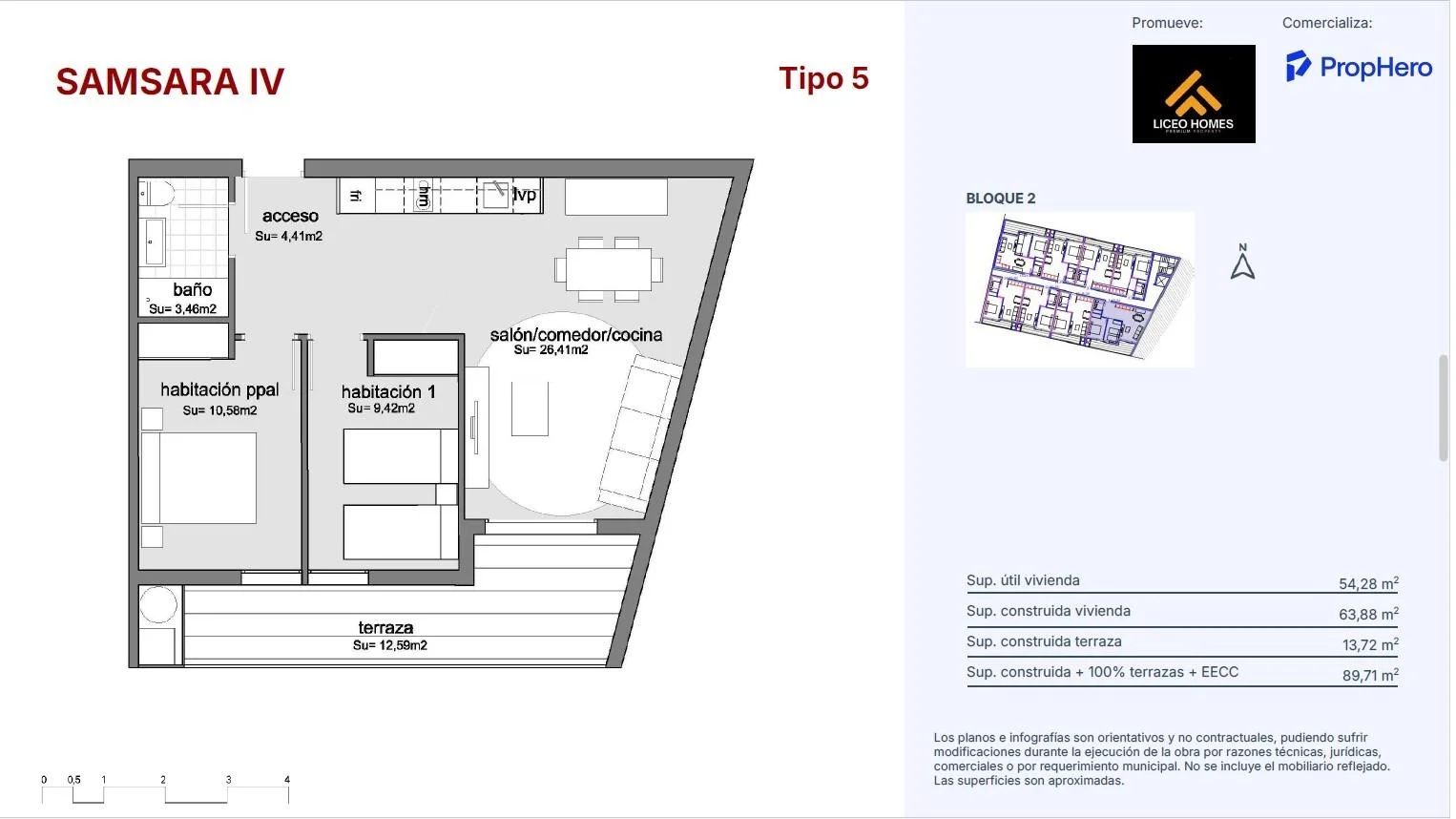 Piso de obra nueva en Almussafes, dos habitaciones