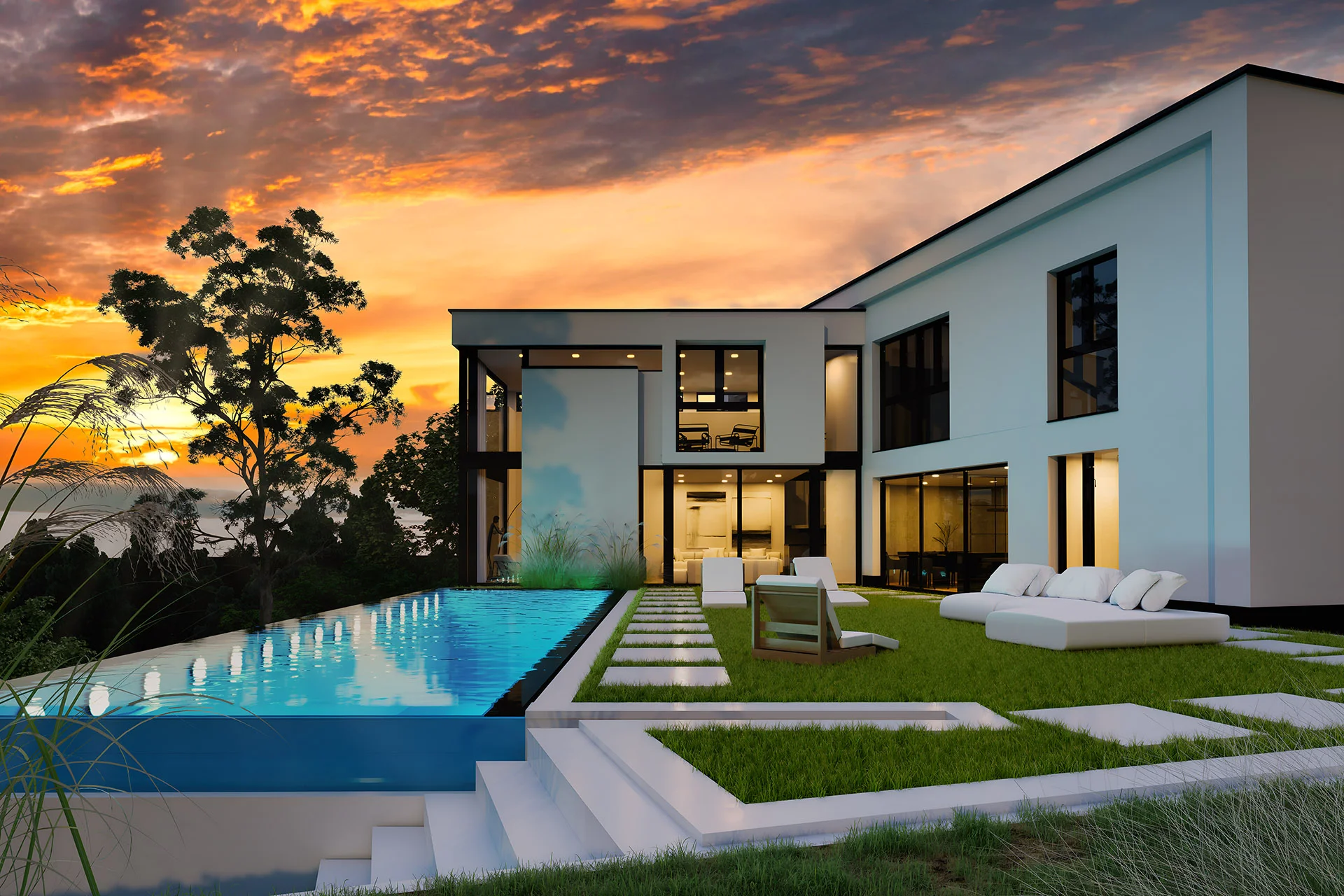 New-build villa with custom finishes