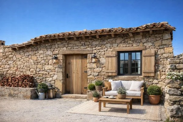 Stone barn with 661 m² plot